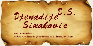 Đenadije Simaković vizit kartica